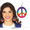 Színes Hippie Béke Jel Fülbevaló Nőknek