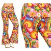 Színes Női Hippie Nadrág a 60-as évek Stílusában