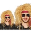 Szőke Göndör Rock Paróka Férfiaknak Fejpánttal