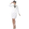 Fehér Tengerésztiszt Jelmez Nőknek Kabáttal, Szoknyával és Sapkával - XXL
