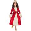 Piros-Arany Tudor Korabeli Hercegnő Jelmez Kislányoknak Ruhával és Fejdísszel - L