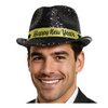 Unisex Fekete Flitteres Szilveszteri Kalap Happy New Year Felirattal