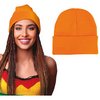 Unisex Neon Narancssárga Beanie Sapka 90-es Évek Diszkó Partira