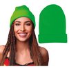 Unisex Neon Zöld Beanie Sapka 90-es Évek Diszkó Partira