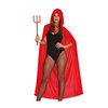 Unisex Piros Bársony Kapucnis Köpeny, 130 cm