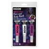 UV Neon Arc- és Testfesték - Rózsaszín, Fehér, Lila - 3 db-os, 15 ml