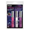 UV Neon Szemhéjtus - Rózsaszín, Fehér, Lila - 3 db-os, 10 ml