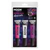 UV Neon Szempillafesték - Rózsaszín, Fehér, Lila - 3 db-os, 15 ml
