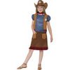 Barna Vadnyugati Belle Cowgirl Jelmez Kislányoknak Felsővel, Mellénnyel, Szoknyával, Kendővel és Kalappal - S
