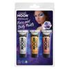 Vegyes Fémes Arc- és Testfesték Szett - Ezüst, Arany és Rozé Arany - 3 db-os, 12 ml