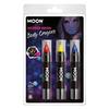 Vegyes Neon Testkréta - Piros, Sárga és Lila - 3 db-os, 3,5 g