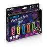 Vegyes Színű Neon UV Csillámzselé - 12 ml, 6 db