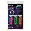 Vegyes UV Neon Hajzselé - Rózsaszín, Zöld, Narancs - 3 db-os, 20 ml