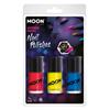 Vegyes UV Neon Körömlakk - Piros, Sárga, Kék - 3 db-os, 14 ml