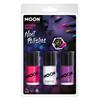 Vegyes UV Neon Körömlakk - Rózsaszín, Fehér, Lila - 3 db-os, 14 ml