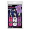 Vegyes UV Neon Textilfesték - Rózsaszín, Fehér, Lila - 3 db-os, 30 ml