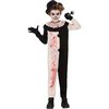 Véres Bohóc Jelmez Fiúknak Halloweenre, 7 - 9 Év, Fehér, Fekete