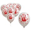 Véres Kézlenyomat Lufi Szett Halloweenre, 10 db, 30 cm