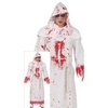 Véres Szerzetes Férfi Jelmez Halloweenre, L (52-54), Fehér, Piros