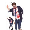 Véres Zombi Középiskolás Fiú Jelmez Halloweenre, L (52-54), Kék, Fehér