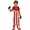 Csíkos Vérfoltos Bohóc Jelmez Fiúknak Halloweenre