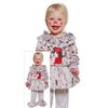 Vérfoltos Ijesztő Bohóc Csecsemő Jelmez Halloweenre, 2 - 3 Év, Szürke, Piros