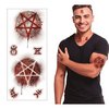 Vérfoltos Pentagram Ideiglenes Tetoválás Szett Halloweenre