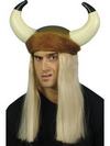 Viking Sapka Szarvakkal és Szőke Hajjal