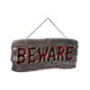 Világító Beware ? Vigyázat! Feliratú Tábla Halloweenre ? 49 cm x 21,5 cm