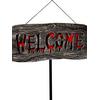 Világító Welcome Party Tábla Halloweenre - 25 cm x 50 cm 