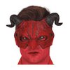 Vörös Démon Hab Félmaszk Szarvakkal Halloweenre