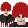 Vörös Göndör Bohóc Paróka Nőknek Halloweenre