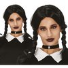 Wednesday Addams Fekete Fonott Paróka Lányoknak Halloweenre