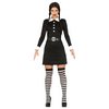 Wednesday Addams Női Jelmez Halloweenre, S (36-38), Fekete