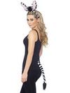 Zebra Jelmezkellék Szett Hajpánttal és Farokkal