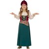 Zöld-Bordó Jósnő Lány Jelmez Halloweenre, 10 - 12 Év