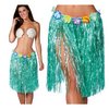 Zöld Hawaii Szoknya Virágokkal Nőknek,  55 cm