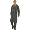 Zöld II. Világháborús Brit Hivatali Jelmez Férfiaknak Kabáttal Hozzávarrt Ingrésszel és Lőszer Tasakkal - L