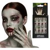 Zombi Női Műköröm Szett Ragasztóval Halloweenre, 12 db