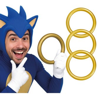 Sonic Arany Gyűrű Kiegészítő Videójáték Partira, 17.5 cm