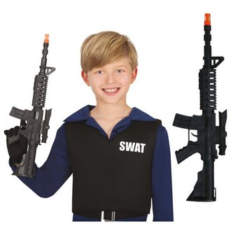 SWAT Rendőr Puska Kiegészítő Fiúknak, 44 cm