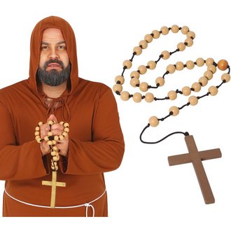 Szerzetes Rózsafüzér Kereszttel Halloweenre, 90 cm