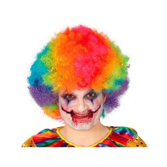 Színes Göndör Bohóc Paróka Felnőtteknek Halloweenre