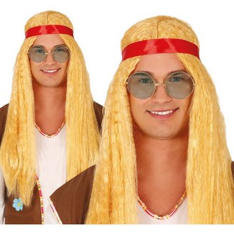 Szőke Hippie Paróka Hajpánttal Férfiaknak