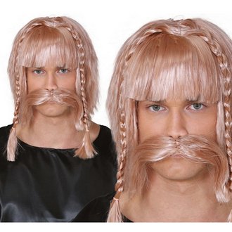 Szőke Viking Férfi Paróka és Bajusz Szett