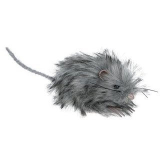 Szürke Bolyhos Patkány Halloweenre, 11 cm