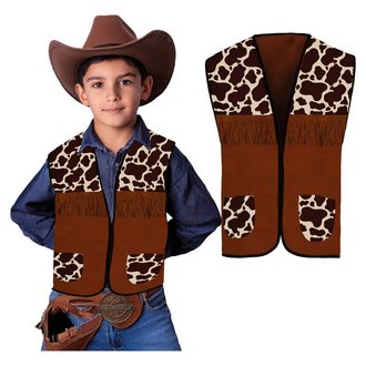 Tehénmintás Cowboy Mellény Gyerekeknek
