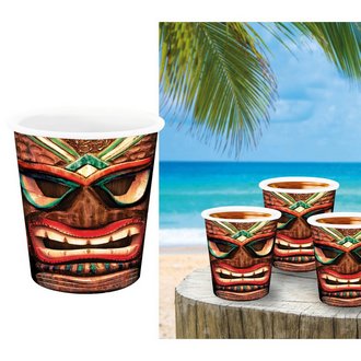 Tiki Maszkos Shot Pohár Szett Hawaii Partira, 3 darab, 5x6 cm
