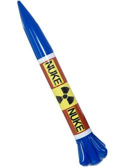 Többszínű Felfújható Nukleáris Rakéta - 87 x 13cm