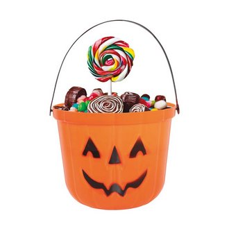 Tökfej Édességgyűjtő Vödör Halloweenre, 20 cm